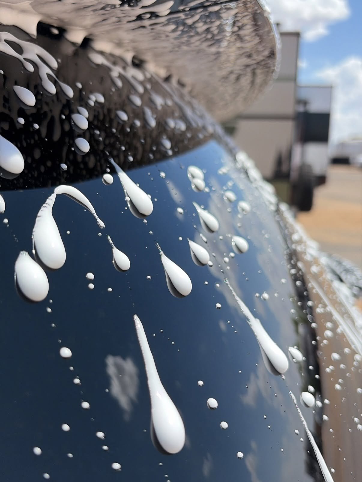 Foam applied during a hand wash